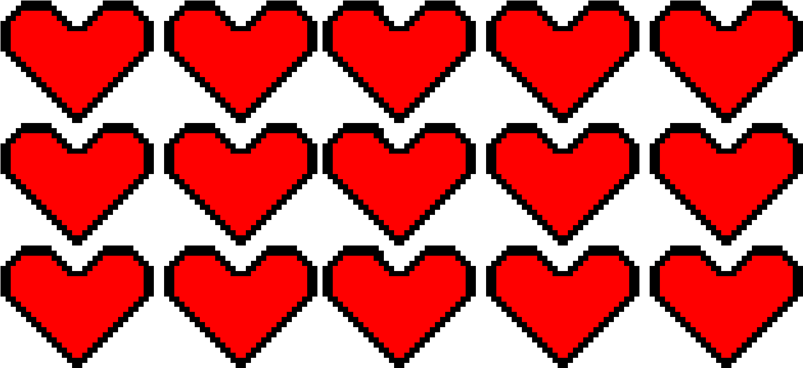 Pixel Art , Png Download - Heart Clipart (1571x721), Png Download