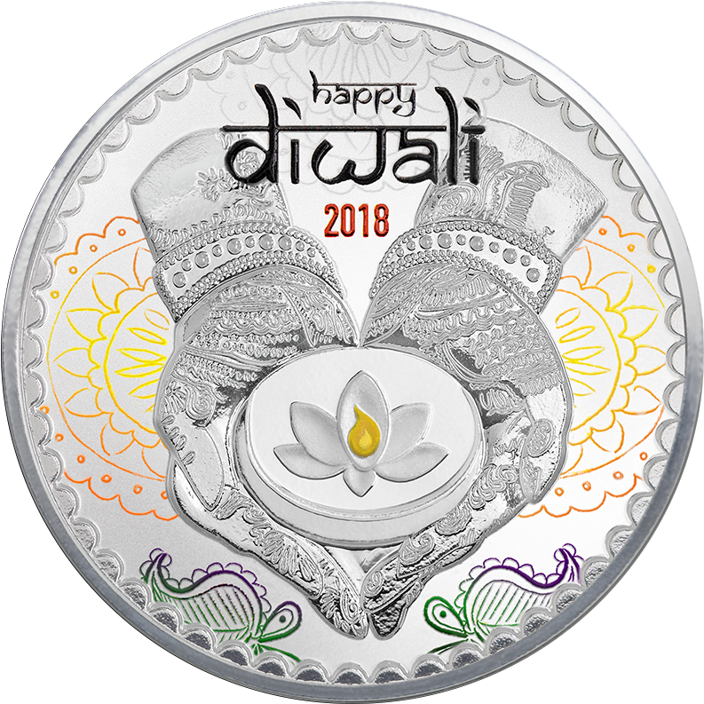 Td Diwali Silver Round - Illustration Clipart (800x800), Png Download