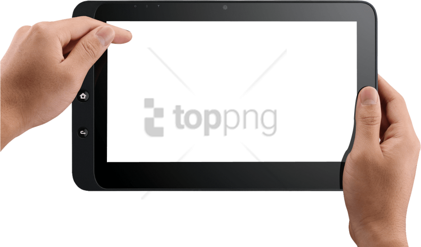 Free Png Hand Holding Tablet Png Image With Transparent - Hand Holding Tablet Png Clipart (850x500), Png Download