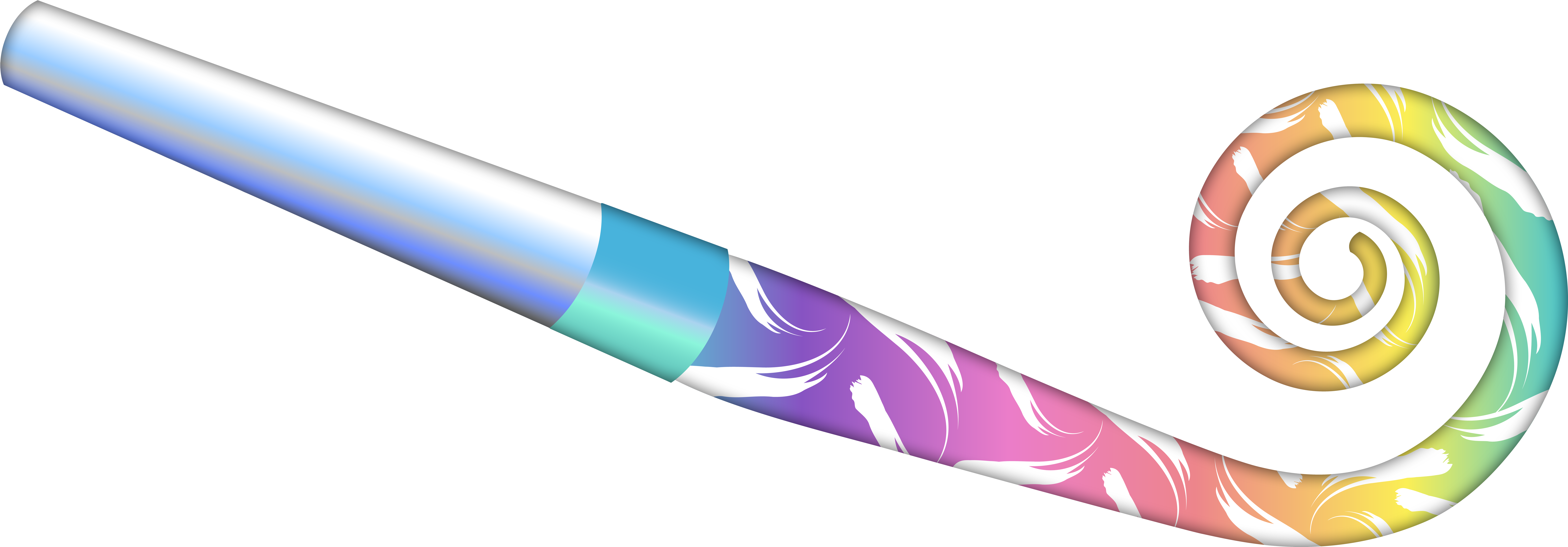 Birthday Whistle Clip Art Image - Birthday Whistle Png Transparent Png (8000x2840), Png Download