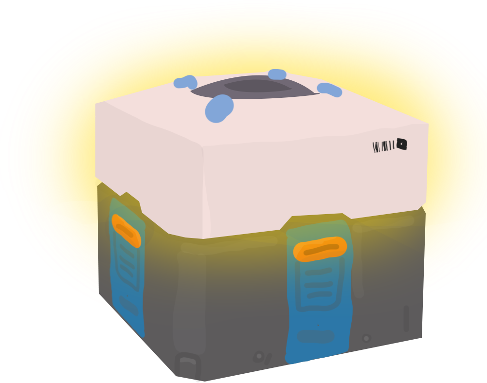 Overwatch Loot Box Transparent - Overwatch Loot Box Drawing Clipart (1000x801), Png Download