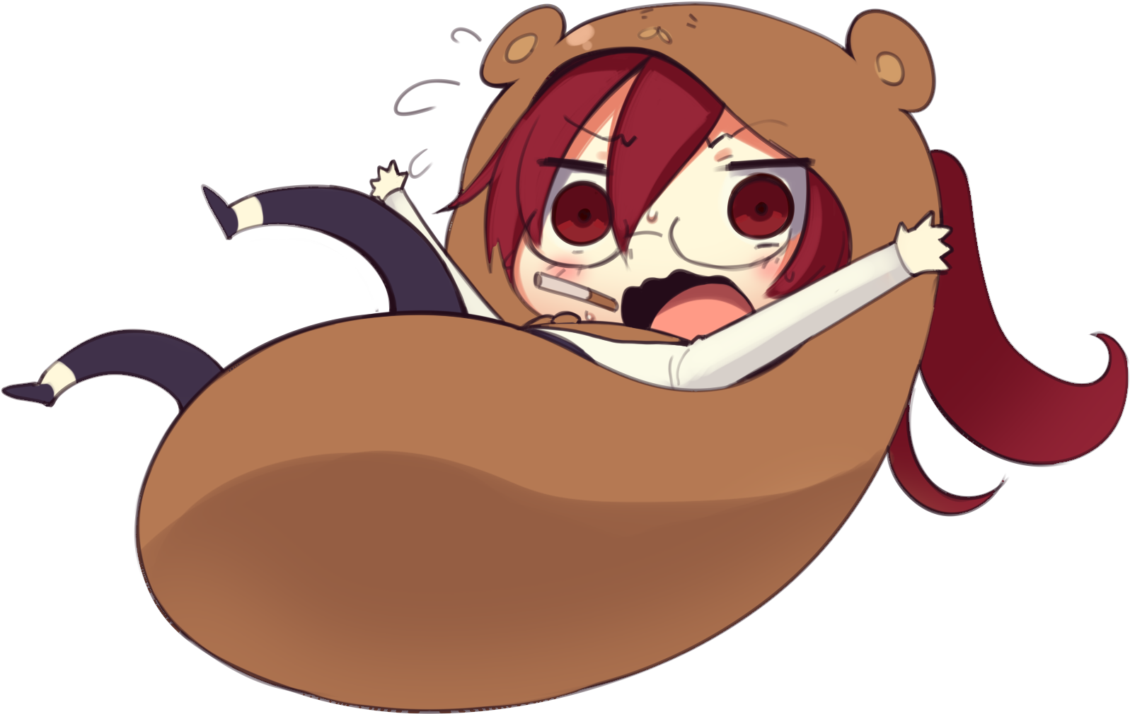 Aozaki Touko - Cartoon Clipart (1650x1110), Png Download