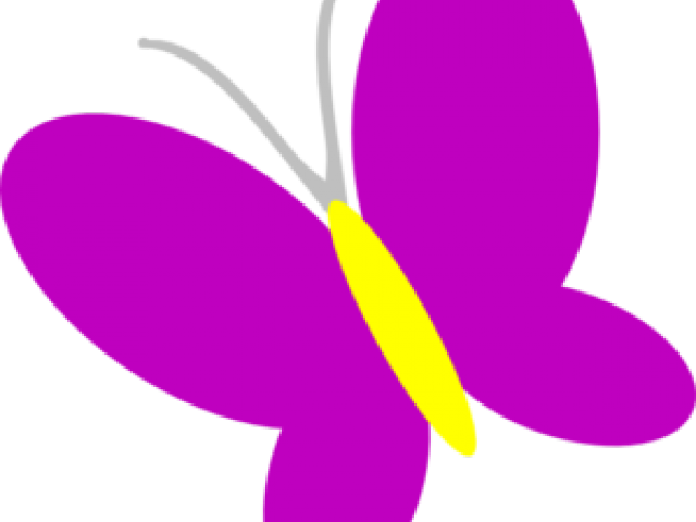 Purple Butterfly Cliparts - Pink And Purple Butterfly Clipart - Png Download (640x480), Png Download