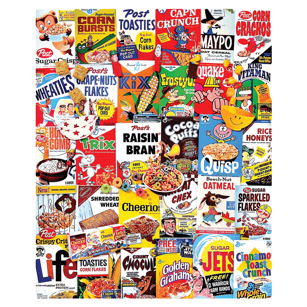 1000pc Puzzle - Vintage Cereal Box Puzzle Clipart (1000x1000), Png Download