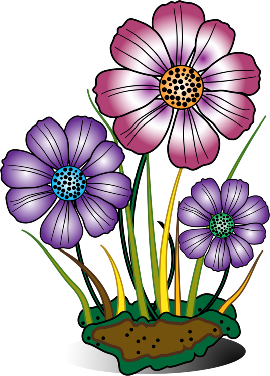 Wildflower Drawing Art Watercolor Painting - Clip Art Flowers Bloom - Png Download (538x749), Png Download
