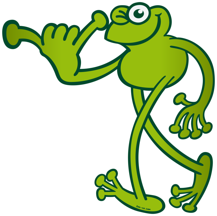 Green Frog Clipart Vector - Frog In Hawaii Shirt - Png Download (700x697), Png Download
