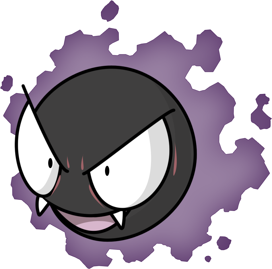 #pokemon #gastly #ghost #freetoedit - Gastly Pokemon Clipart (1024x1024), Png Download