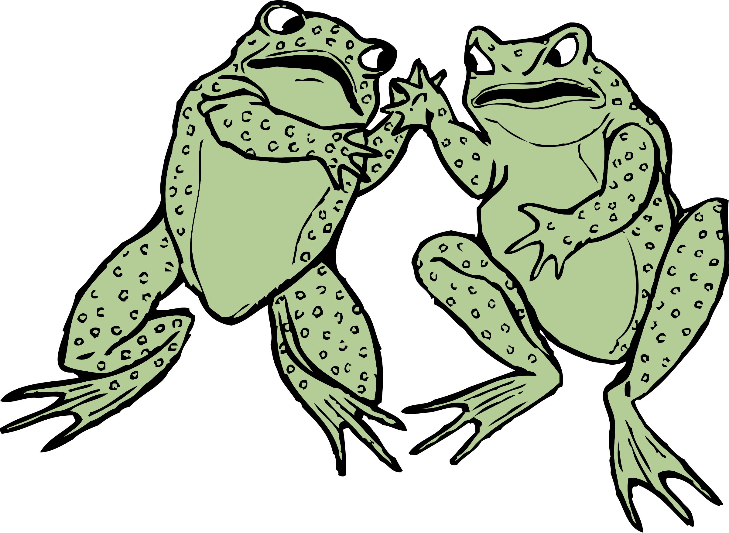 This Free Icons Png Design Of Two Frogs - Two Frog Clipart (2400x1754), Png Download