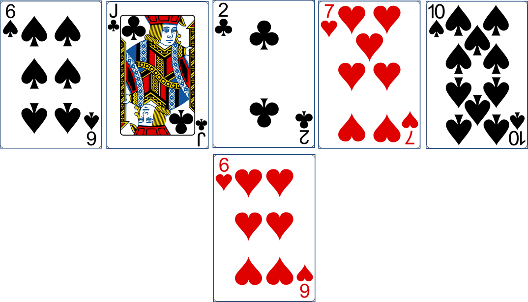 Playing Cards Clubs And Spades , Png Download - 7 Of Hearts Playing Cards Clipart (1074x615), Png Download