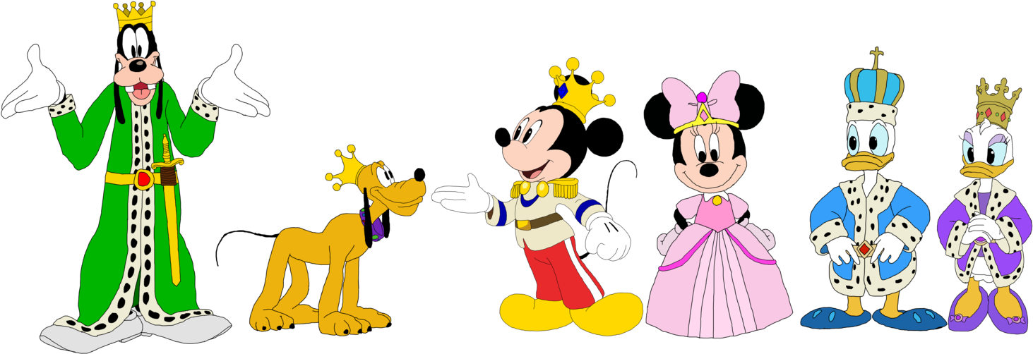 Mickey Mouse Club Png - Princess Minnie And Prince Mickey Clipart (1497x534), Png Download