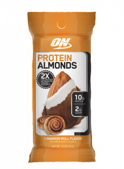 Optimum Nutrition Protein Almonds - Protein Almonds Clipart (1111x736), Png Download