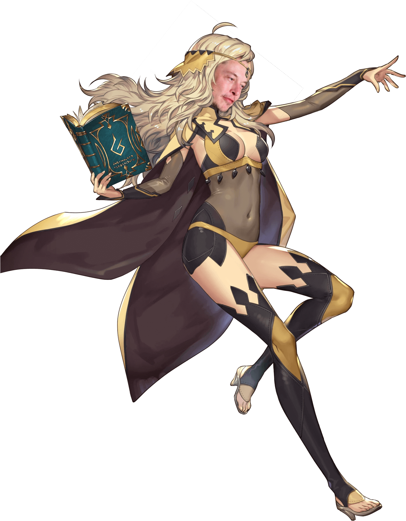 I Made Elon Musk Into An Anime Girl - Ophelia Fire Emblem Clipart (1684x1920), Png Download