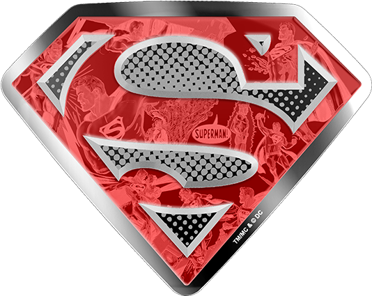 Dc Comics Originals - Superman 10 Oz Silver Clipart (570x570), Png Download