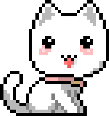 #cat #kawaii #pixel #pixelart - Pixel Art Kawaii Png Clipart - Large ...