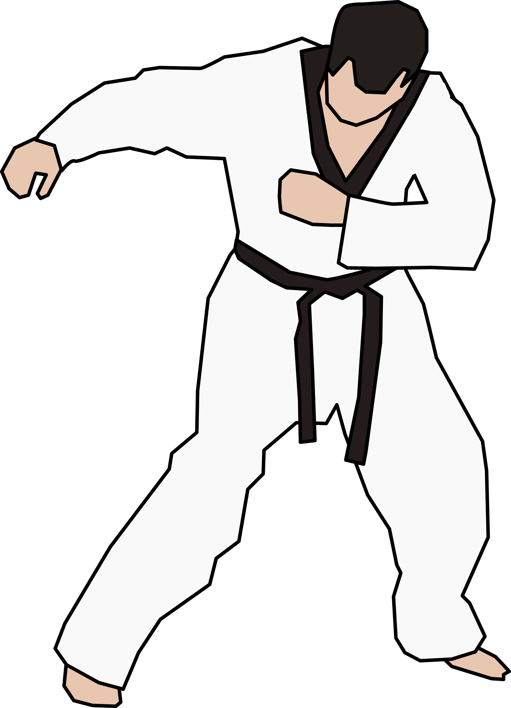 This Free Icons Png Design Of Taekwondo Fighter - Taekwondo Clipart Transparent (1734x2400), Png Download