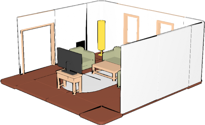 Living Room - Plywood Clipart (1038x779), Png Download