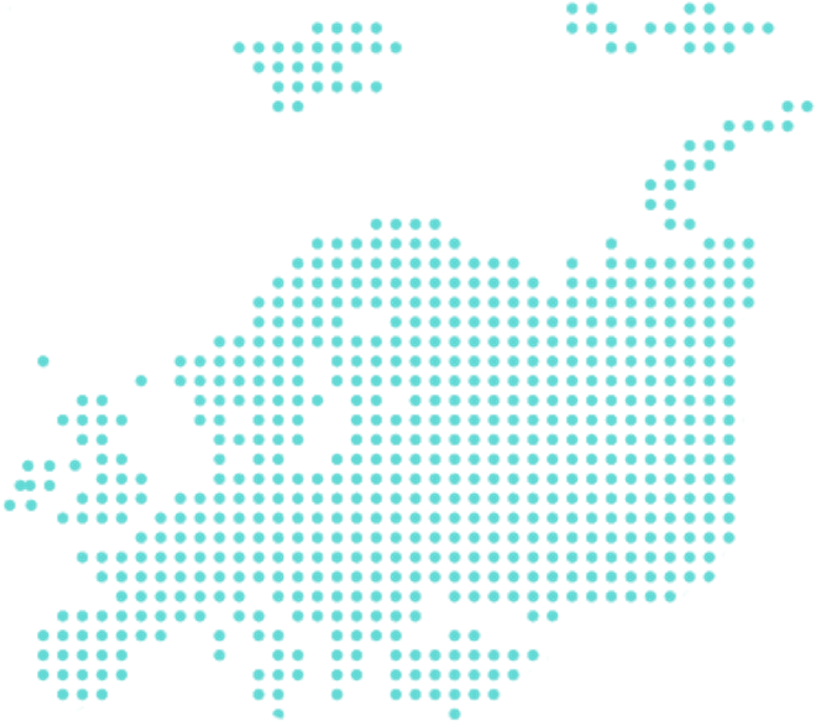 Europe - Ireland Dotted Map Clipart (845x786), Png Download