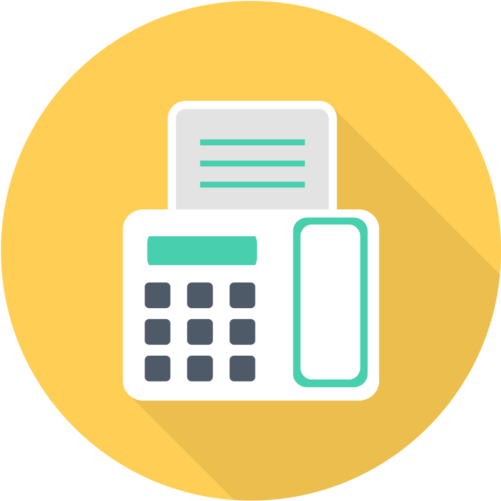 Fax Icon - Fax Flat Icon Png Clipart (1024x1024), Png Download