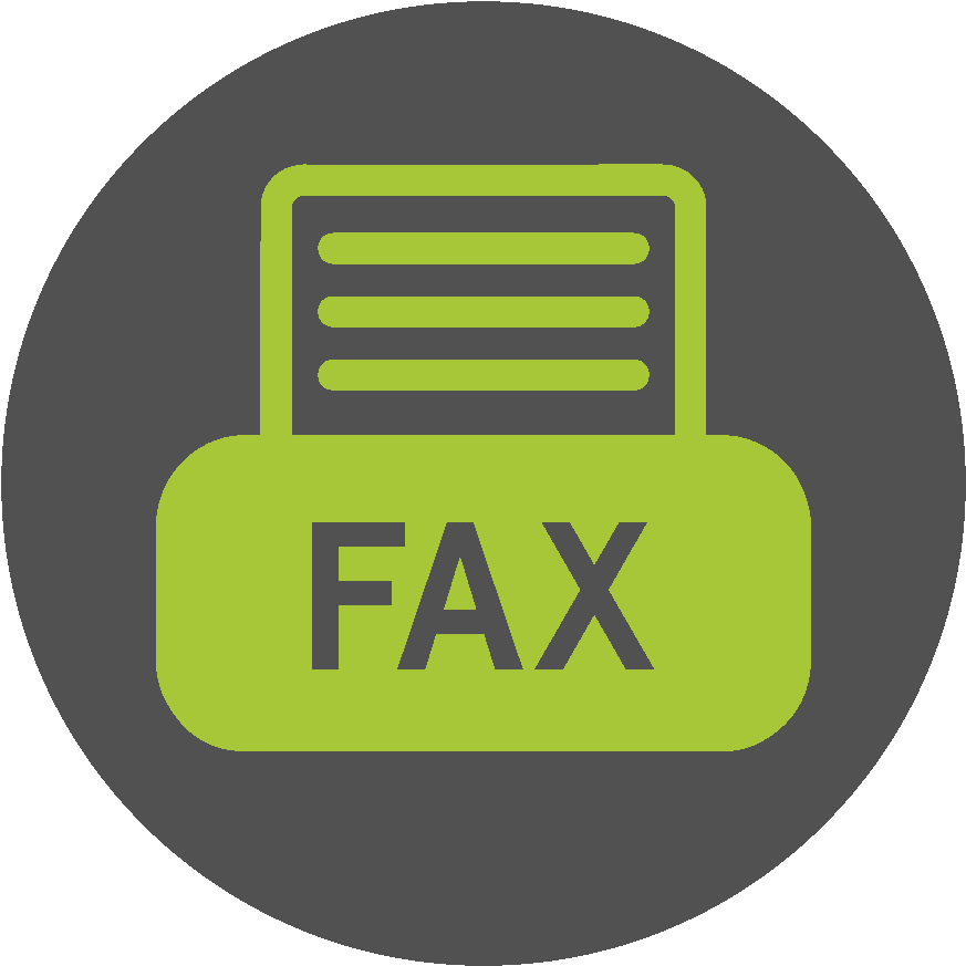 Fax Icon Png Circle , Png Download - Circle Clipart (873x873), Png Download