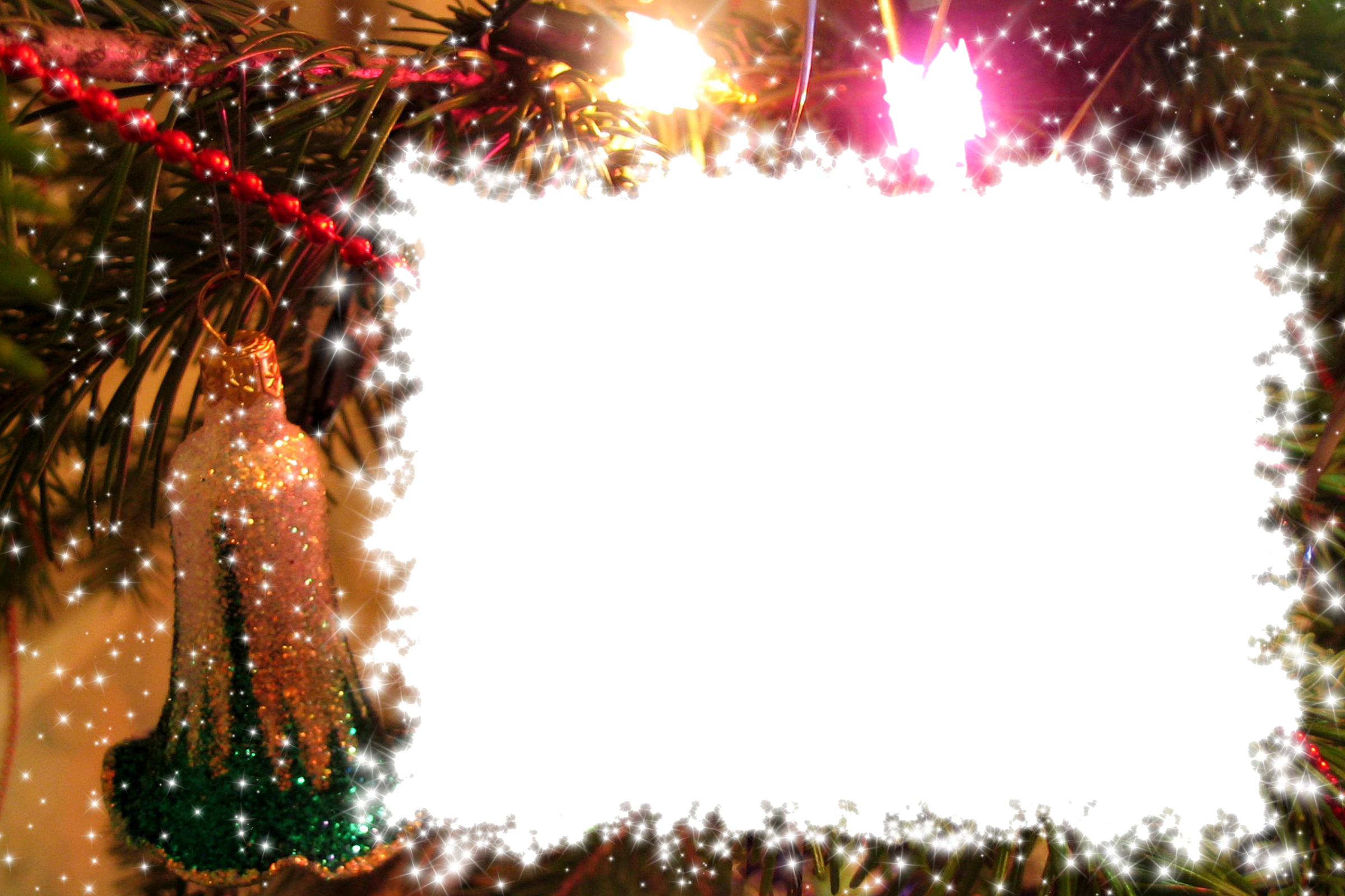 Molduras De Natal - Vesele Praznike In Srečno Novo Leto Clipart (2400x1600), Png Download