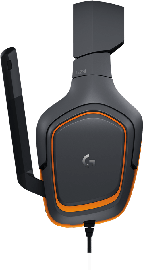 Logitech G231 Prodigy Gaming Headset - Logitech G231 Prodigy Clipart (498x941), Png Download