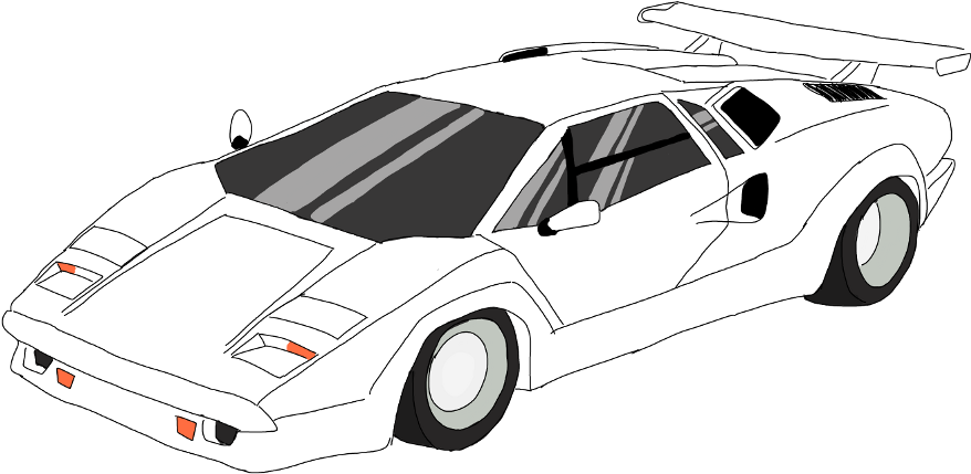 Lamborghini Countach Png - Lamborghini Countach Clipart (1024x575), Png Download