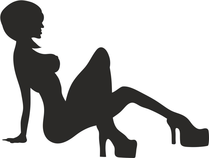 Jpeg & Png Stripper - Sexy Girl Silhouette Lying Down Clipart (800x800), Png Download