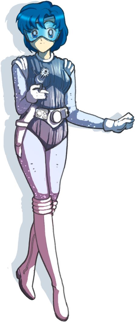 Sailor Mercury Style By - Cartoon Clipart (445x1057), Png Download