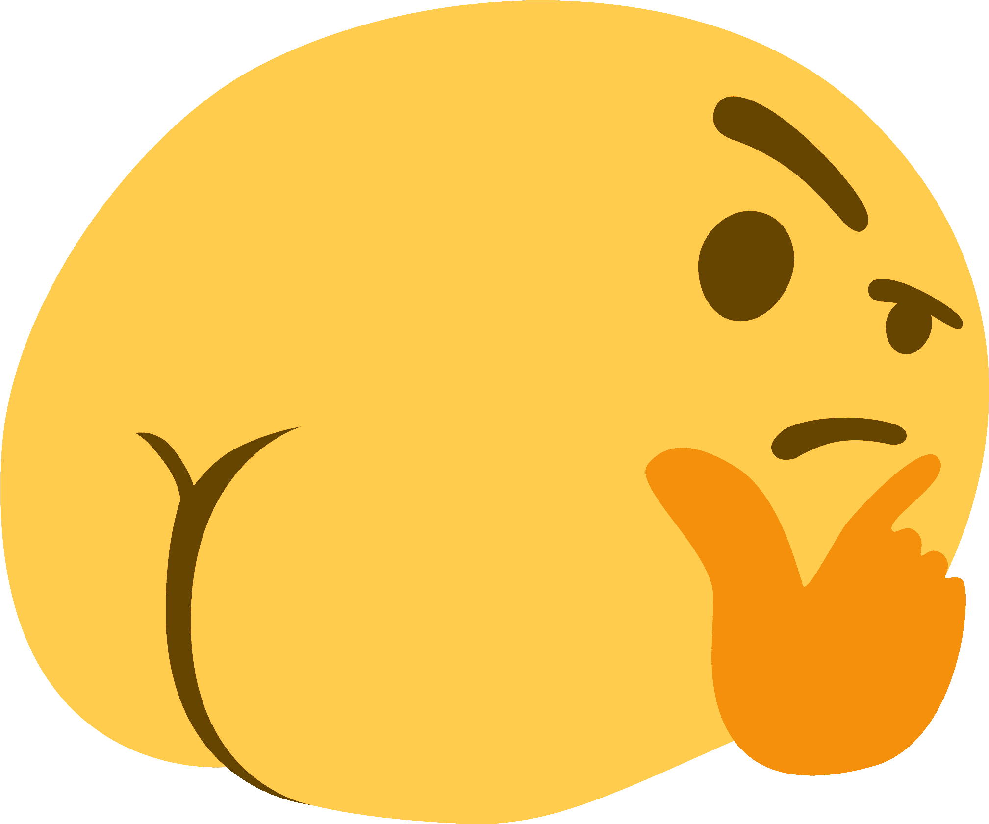 Thinking Emoji Meme , Png Download - Thinking Emoji With Butt Clipart (2017x1681), Png Download