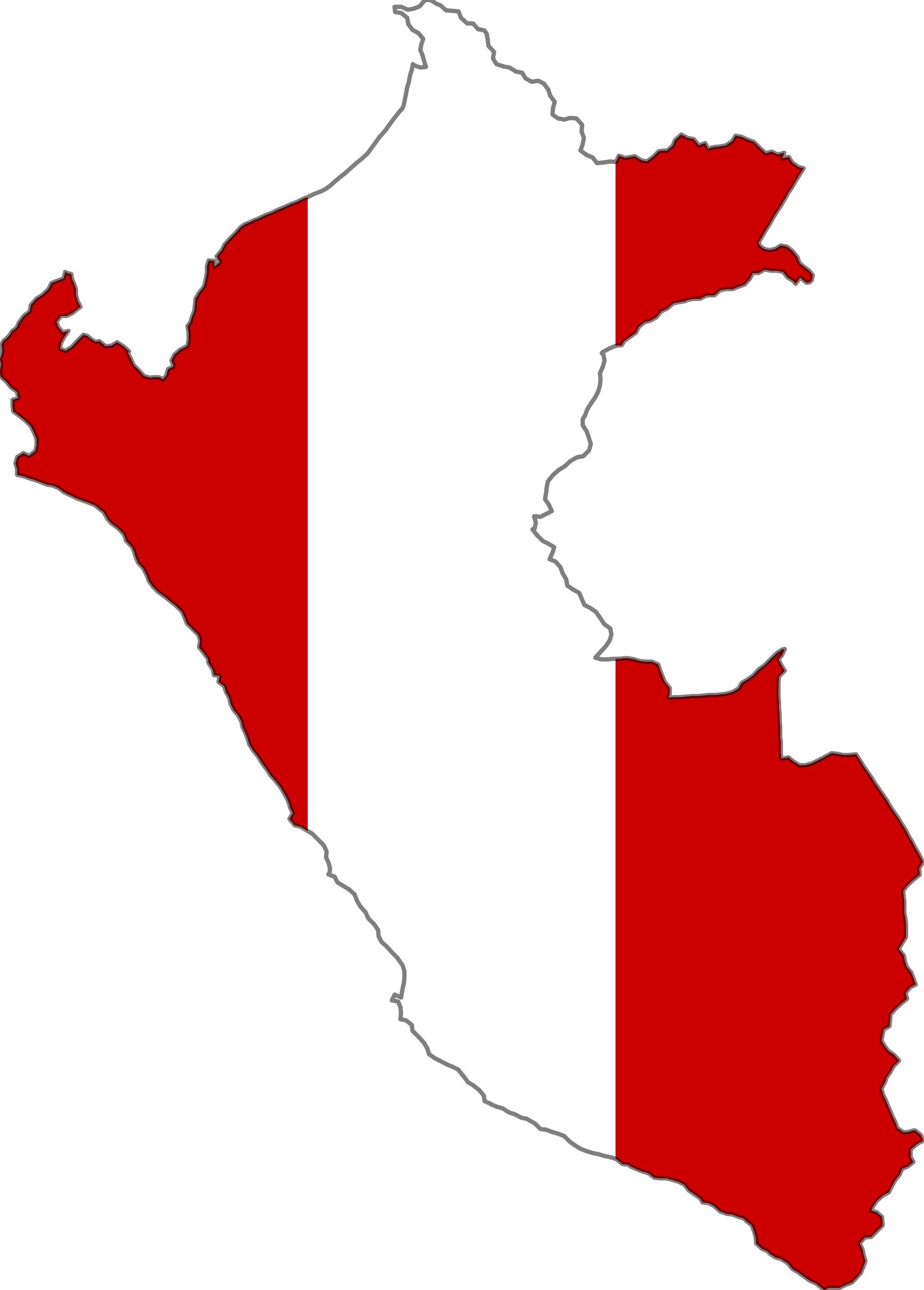 Click On The Peru Flag Map 1 - Peru Flag Map Png Clipart (2048x2858), Png Download
