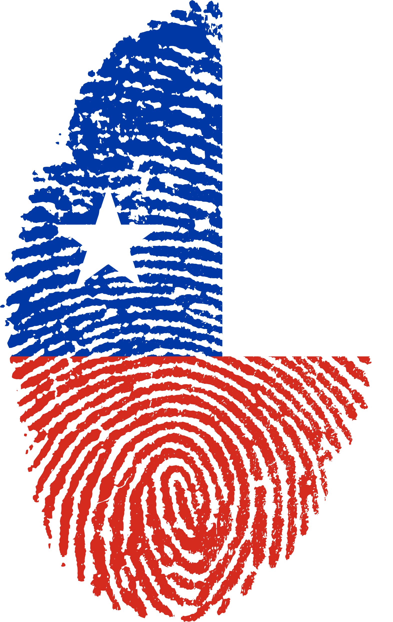 Chile Flag Fingerprint Country 654132 Clipart (1573x2488), Png Download