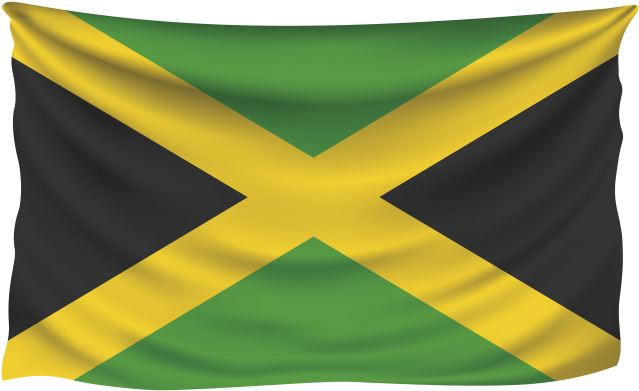 Jamaica Wrinkled Flag - Bandera De Jamaica Clipart (866x650), Png Download