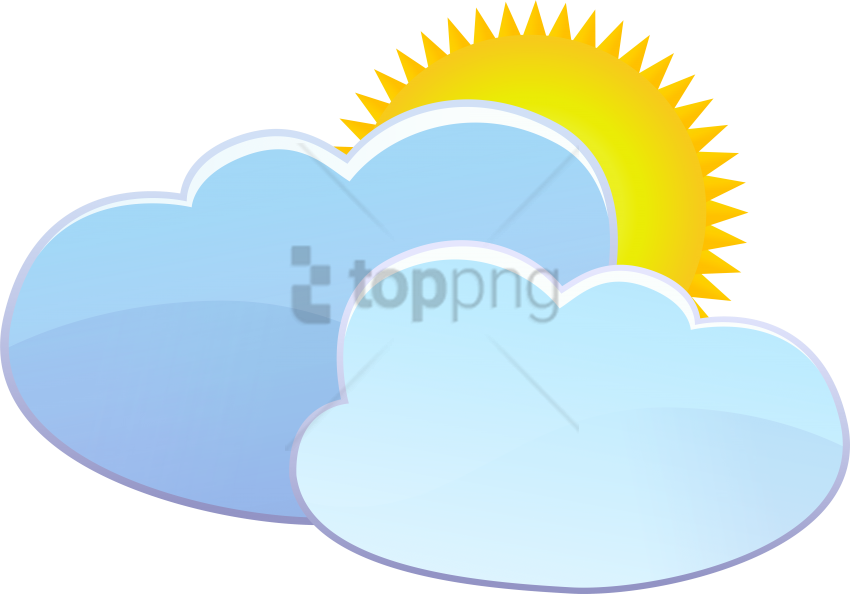 Free Png Clouds And Sun Weather Icon - Dar E Arqam School Logo Clipart (850x594), Png Download