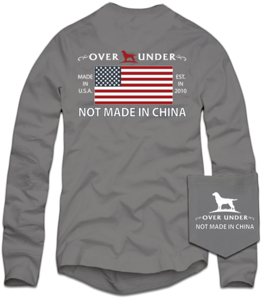 L/s Not Made In China Hurricane T-shirt - T-shirt Clipart (600x600), Png Download
