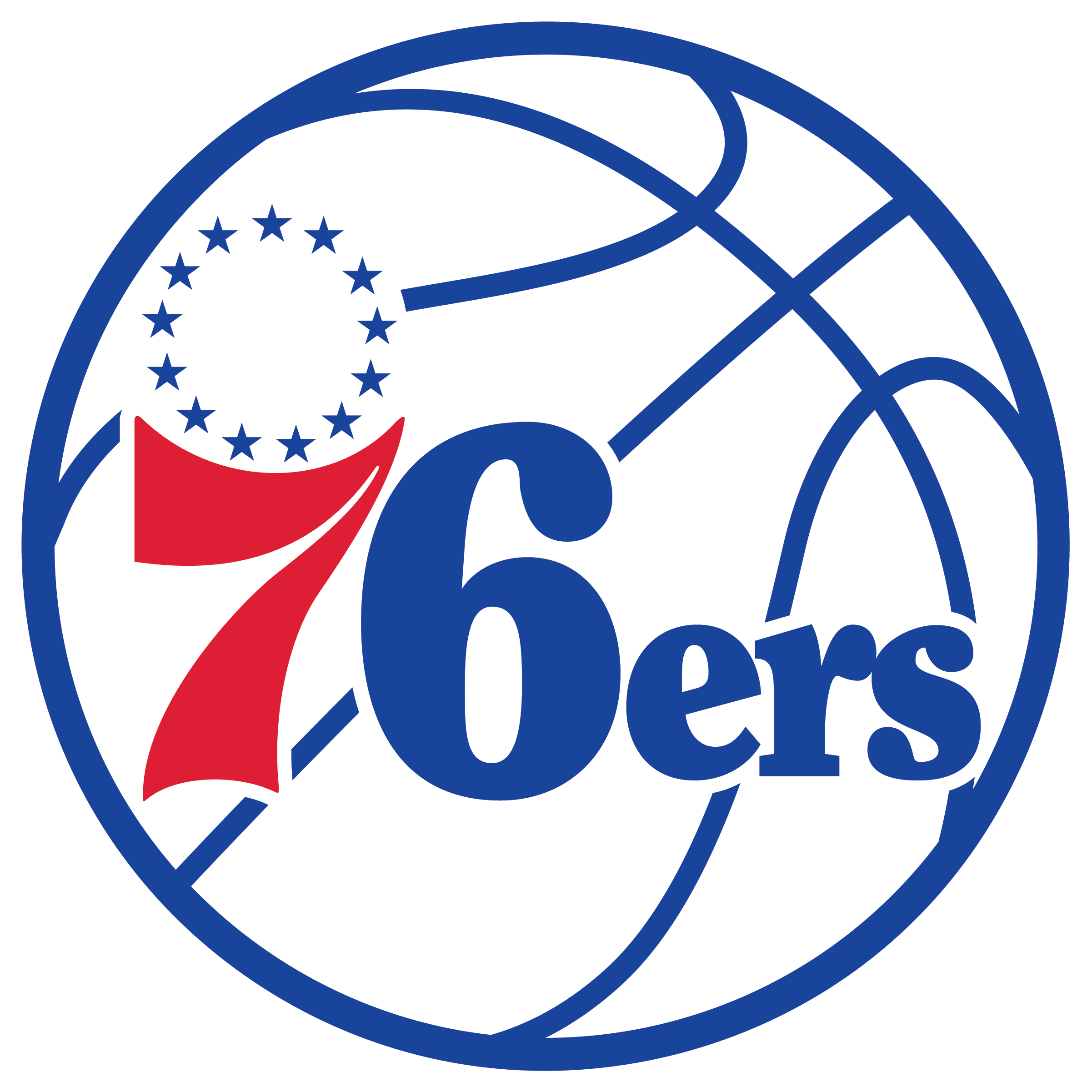 Philadelphia 76ers - Philadelphia 76ers Logo Clipart (2700x2700), Png Download