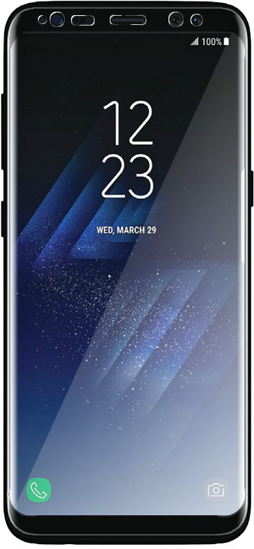 Samsung Galaxy S 8 Case Friendly Screen Protector - Samsung Galaxy 8s Plus Clipart (566x936), Png Download