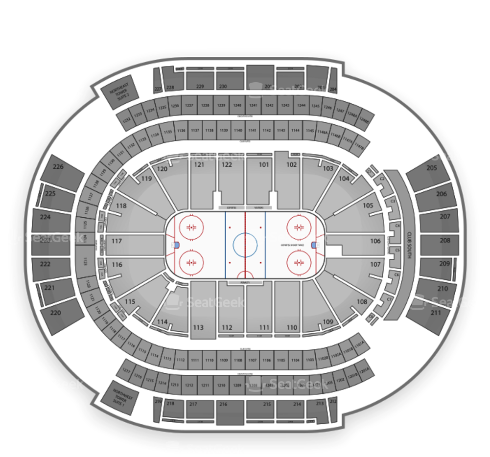 Arizona Coyotes Seating Chart Map Seatgeek - Gila River Arena Clipart (1000x1000), Png Download