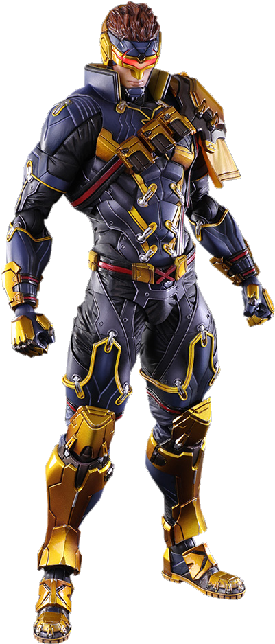 Cyclops Collectible Figure - X Men Cyclops Figure Clipart (401x938), Png Download