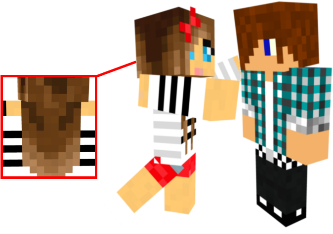 Mhsdrypng - Minecraft Skins Girl And Boy Clipart (700x492), Png Download