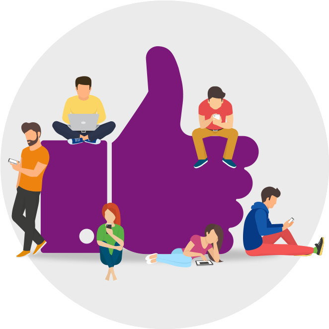 Find Us On Facebook - Illustration Clipart (800x800), Png Download