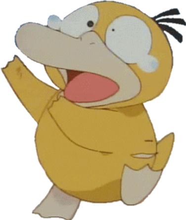 #psyduck I Try - Cartoon Clipart (376x444), Png Download