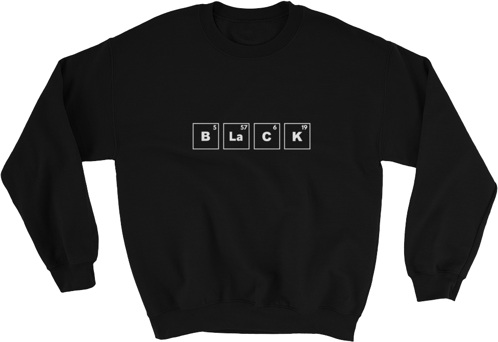 Black Periodic Table Sweatshirt - Don T Touch Me It's Flu Season Clipart (1000x1000), Png Download