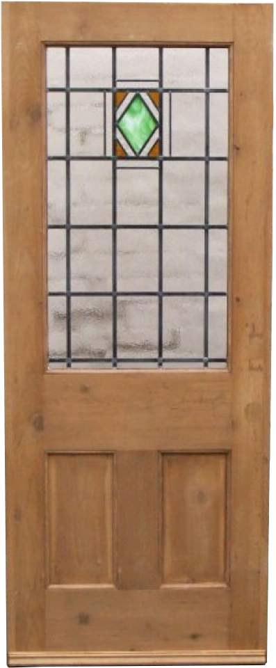 3 Panel Art Deco Stained Glass Door Sc 1 St Period - Home Door Clipart (1000x1000), Png Download