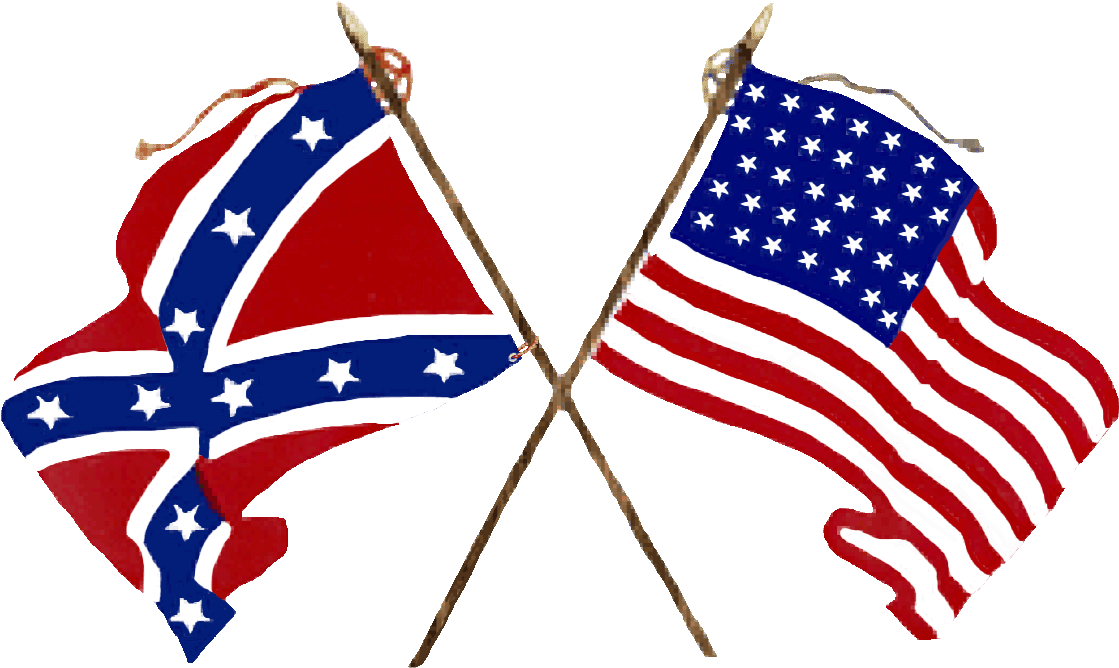 The War Of Brothers Civil War - American Civil War Flags Clipart (1119x668), Png Download
