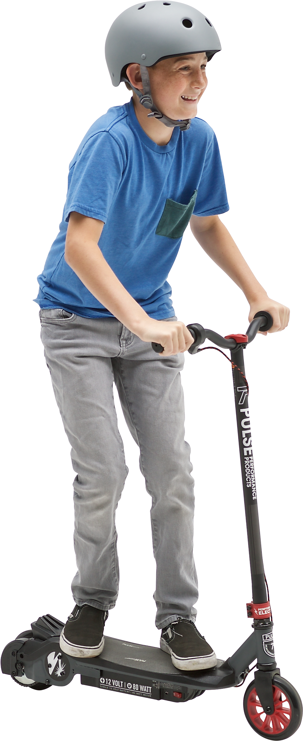 Pulse Performance Products Revster Electric Scooter, - Standing Clipart (1373x2757), Png Download