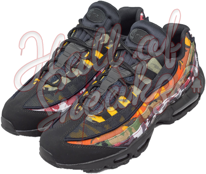 Nike Air Max 95 Erdl Party Black Clipart (1000x1000), Png Download