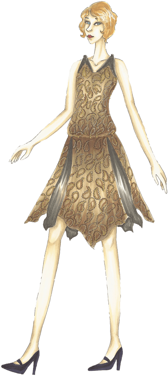 Flappers Drawing Betty Boop - Illustration Clipart (600x1356), Png Download