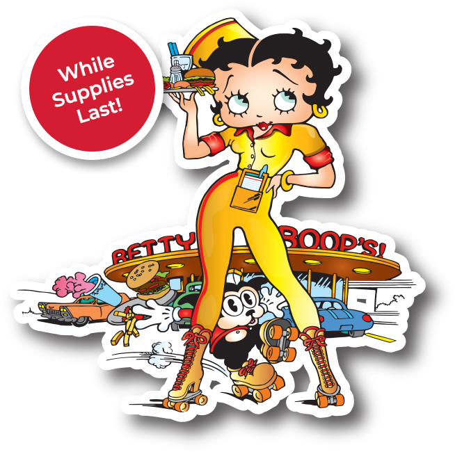 Car Hop Betty Boop - Cartoon Clipart (737x655), Png Download