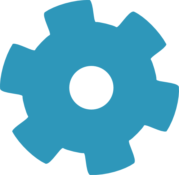 How To Set Use Blue Gear Cog Svg Vector - Setting Clipart - Png Download (600x589), Png Download