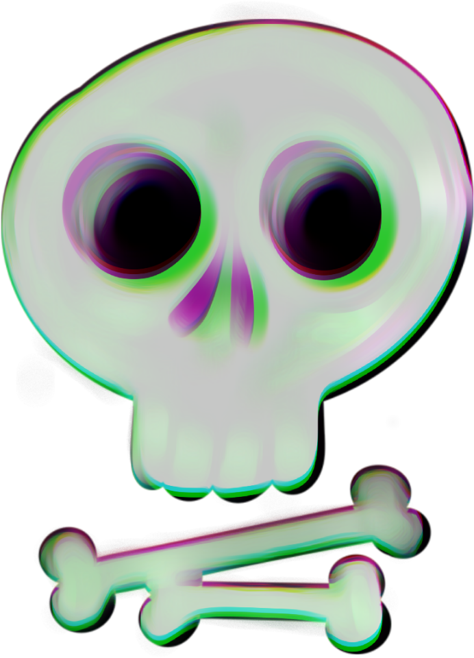 #skull #crossbones #halloween #diadelosmuertos #skeleton Clipart (1024x1024), Png Download